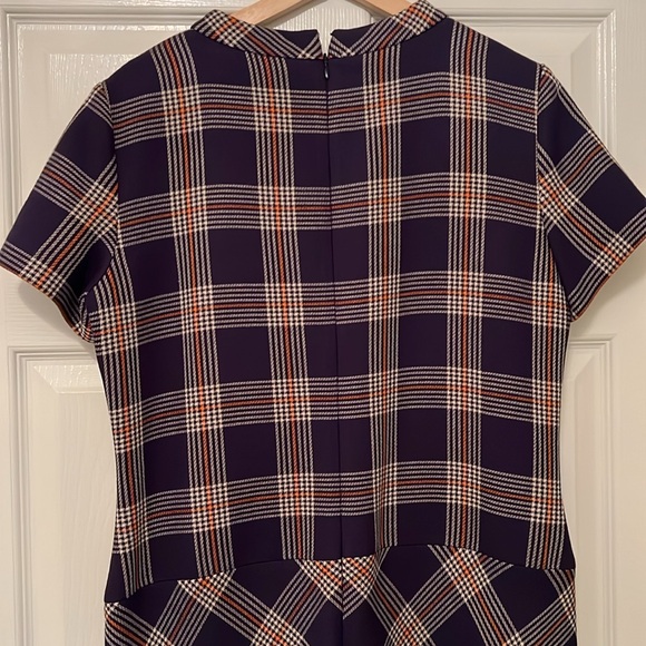 Brooks brothers Navy Plaid Dress Size 12 - Picture 3 of 5